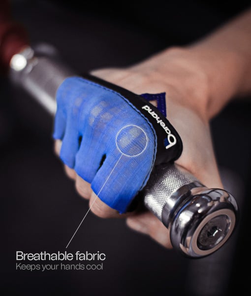 Men Black Blue Gym Gloves -ALEX- Protect Your Hands & Improve Your Grip New